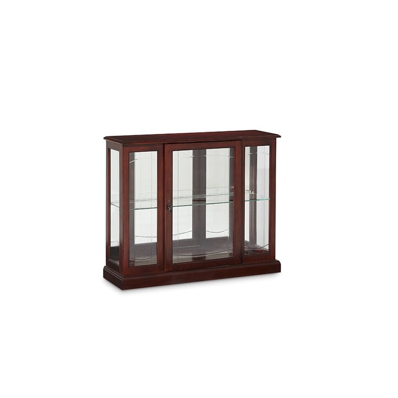 Ridgewood Cherry Mirrored Curio Console in Brown Finish by Pulaski Furniture