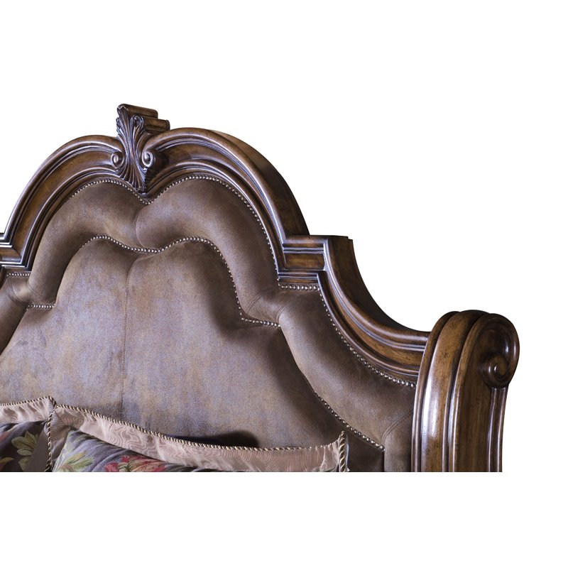 San Mateo Solid Wood King Bed in Mahogany Brown by Pulaski Furniture