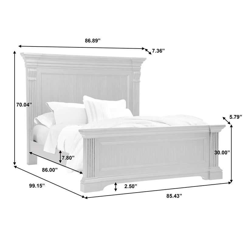 Caldwell Hard Wood Cal King Panel Bed in Deep Brown by Pulaski Furniture