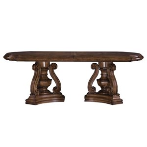 home fare san mateo double pedestal dining table