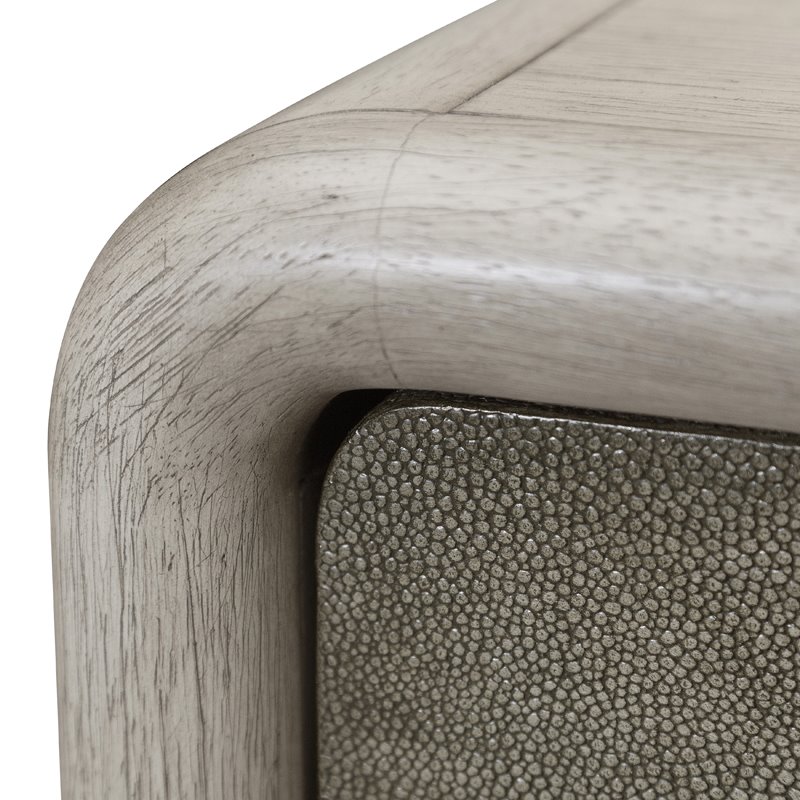 Home Fare Gray Oak And Shagreen Console Table