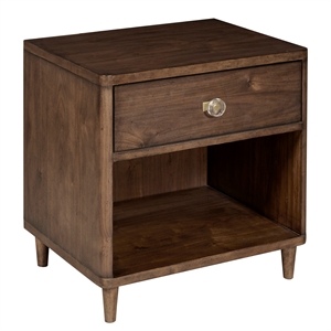 home fare stanley one drawer mahogany wood bookshelf nightstand