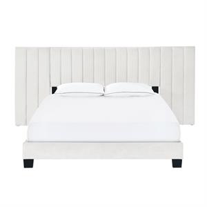 king one box channeled wall bed-ivory white