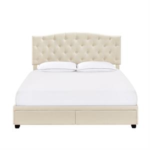 king tufted storage bed