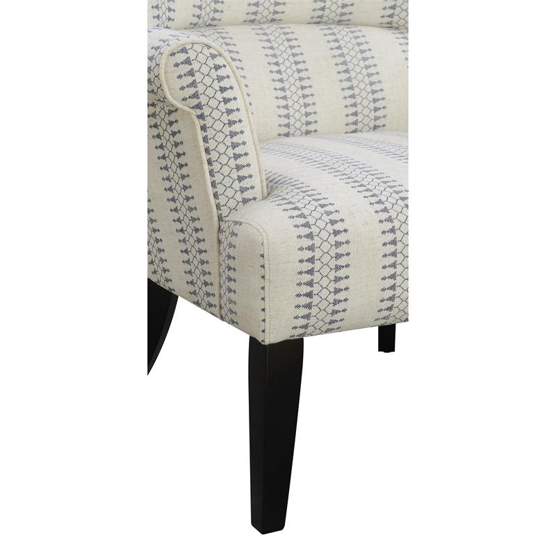 Roll Arm Accent Chair In Multi Color, Multi Color Accent Chair With Arms