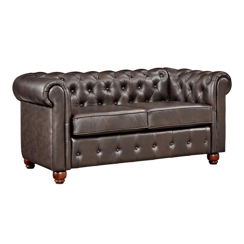 Chesterfield Loveseat in Top Grain Leather 340A862716K2