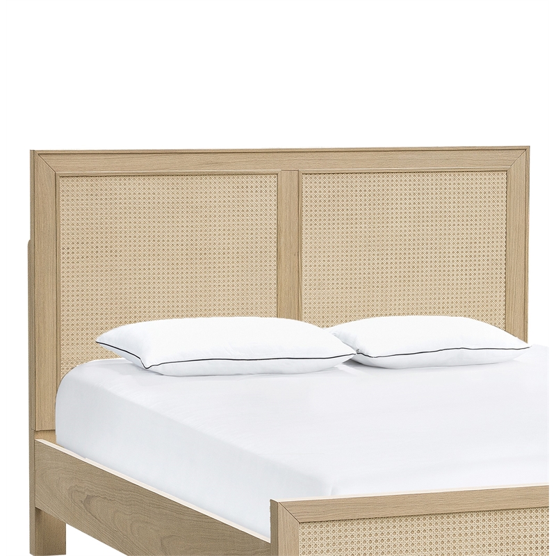 HomeFare Wood Cane King Headboard in Brown Cymax Business