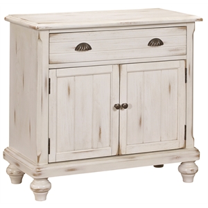 distressed wood country door chest with drawer in white
