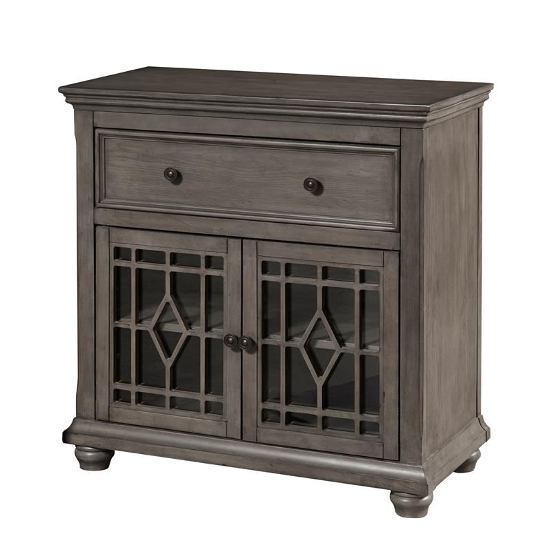 Two Door Wood Accent in Ash Grey Cymax Business