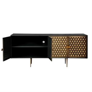black and gold modern iron sideboard