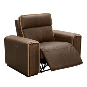 contemporary leather power recliner