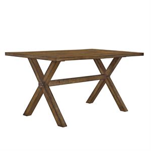 live edge wood dining table in brown