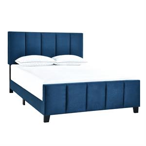 king modern channel bed in nile blue