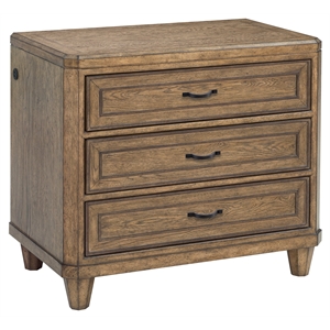 anthology nightstand in warm brown