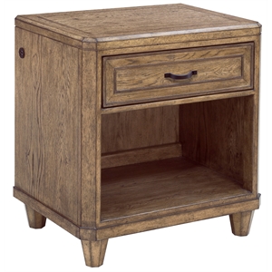 anthology open nightstand in warm brown
