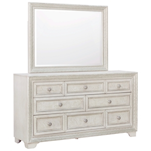 camila dresser with mirror in creamy white