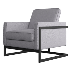 scott living bellevue accent chair in ash gray