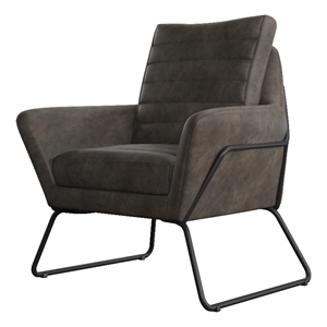 scott living alpine accent chair in pewter gray