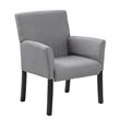 Natural Greige Contemporary Fabric Upholstered Guest Chair in Gray/Black