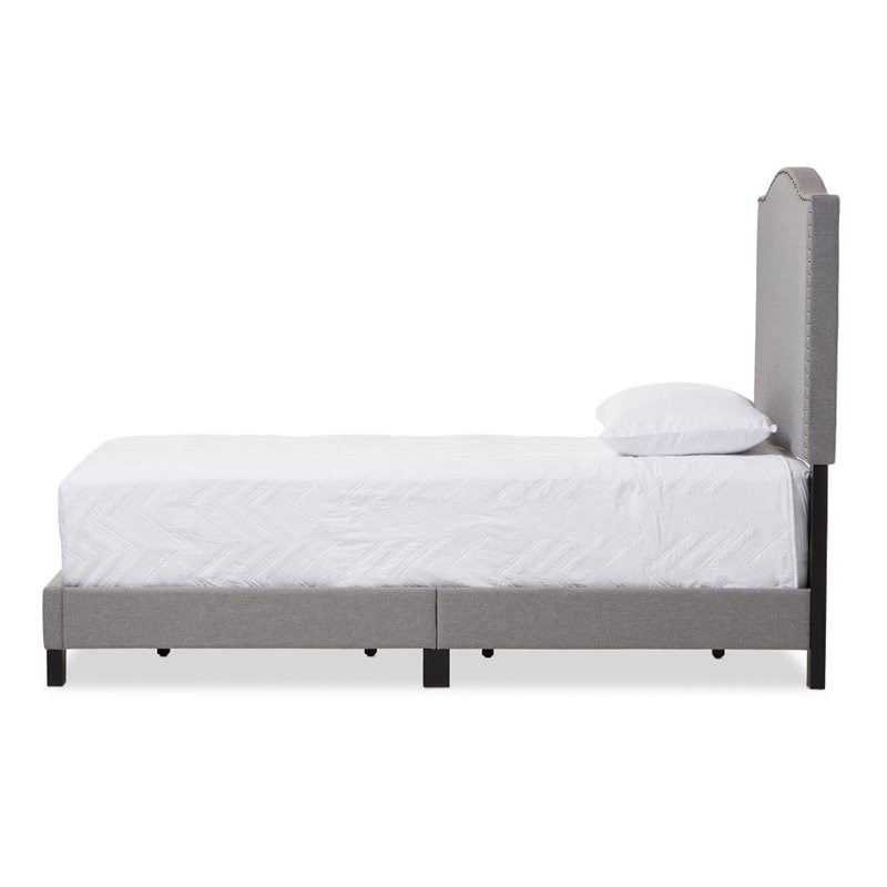 Natural Greige Twin Bed in Gray