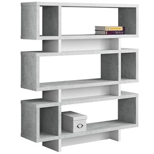natural greige 3 shelf bookcase in gray
