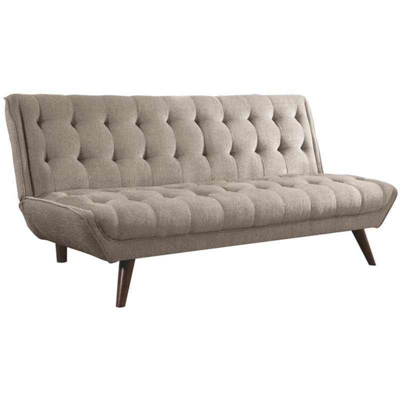 Details About Natural Greige Tufted Sleeper Sofa In Dove Gray