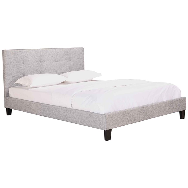 Natural Greige Tufted Upholstered Queen Platform Bed In Light Gray Natural Greige Tufted Upholstered Queen Platform Bed In Light Gray Ng 1773310