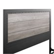 Natural Greige Queen Wood and Metal Panel Bed in Gray