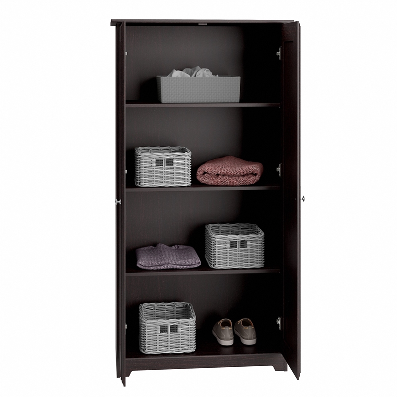Cabot Tall Storage with Doors in Espresso Oak Engineered Wood