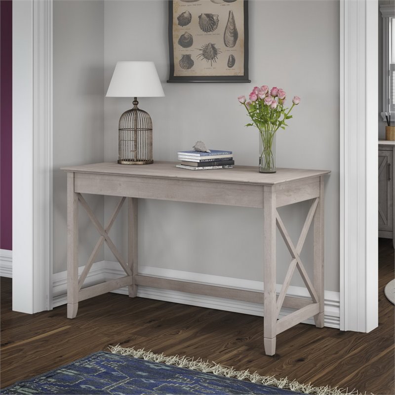 Bush Furniture Key West 48W Writing Desk in Washed Gray ...