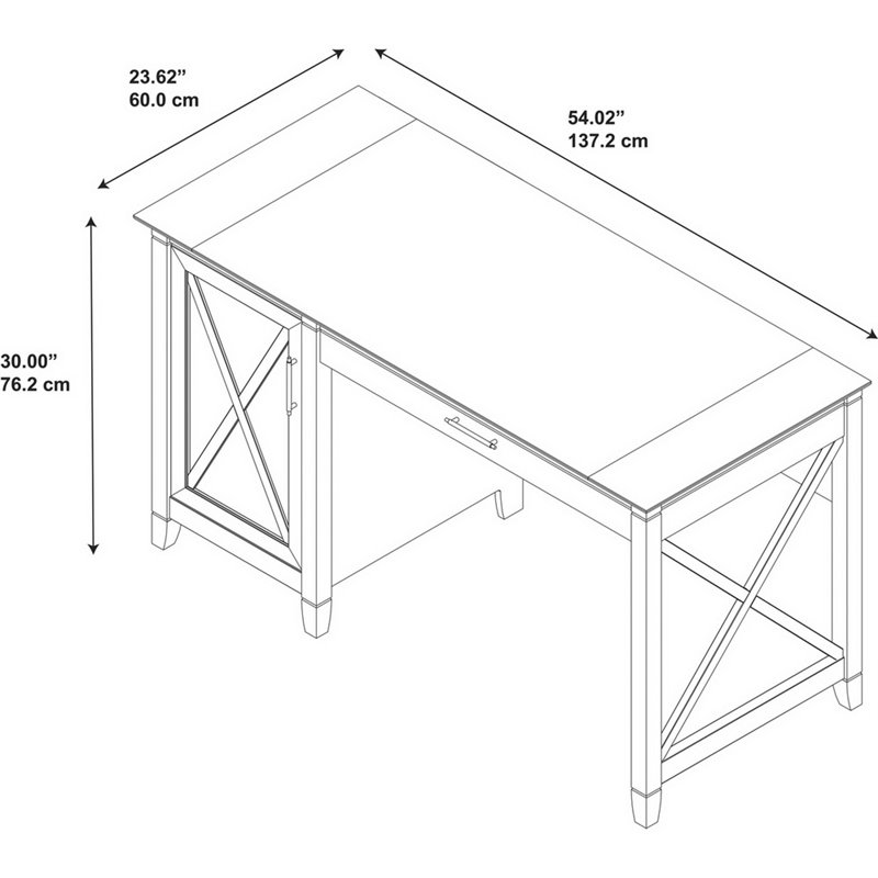 Bush Furniture Broadview Computer Desk With 2 Drawer Pedestal And Organizer In Pure White White Desk With Drawers White Computer Desk Desk With Drawers