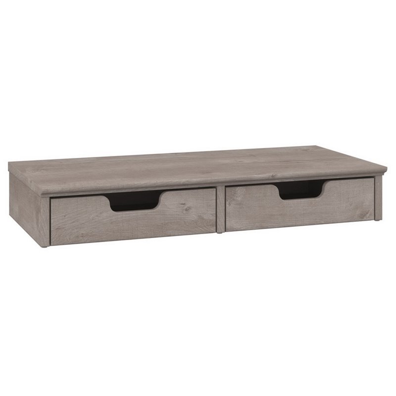 Bush Key West Desktop Organizer In Washed Gray Kws127wg 03 Bush Key West Desktop Organizer In Washed Gray
