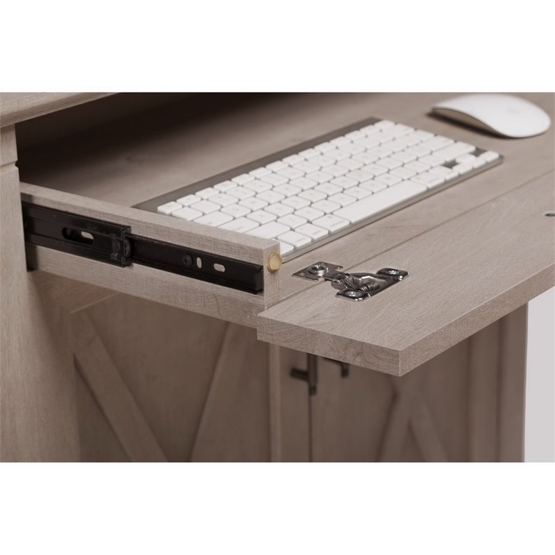 Key West Secretary Desk With Keyboard Tray And Storage Cabinet In