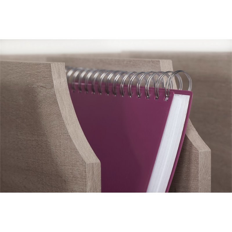 Bush Furniture Key West Desktop Organizer in Washed Gray Cymax Business