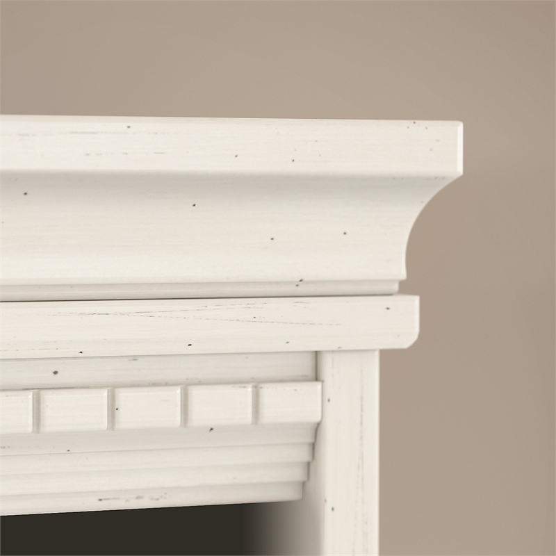 Bush Furniture Fairview 5 Shelf Bookcase In Antique White Wc53265 03 Bush Furniture Fairview 5 Shelf Bookcase In Antique White