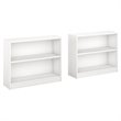 Bush Furniture Universal 2 Shelf Bookcase in Pure White (Set of 2)