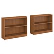 Bush Furniture Universal 2 Shelf Bookcase in Royal Oak (Set of 2)