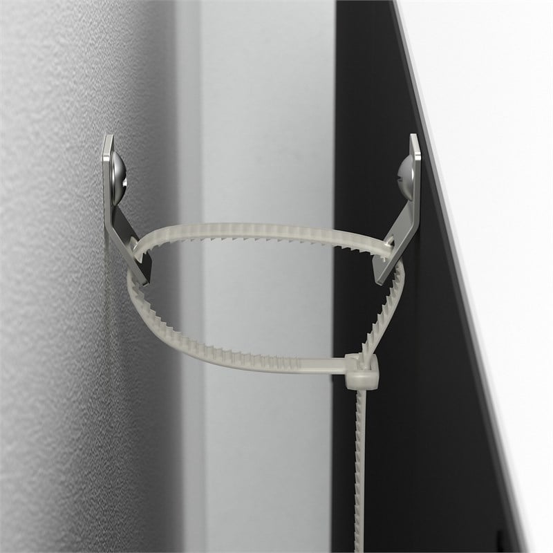 Bush Furniture Universal 5 Shelf Bookcase in Pure White (Set of 2)