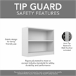 Universal 2 Shelf Bookcase in Pure White - Engineered Wood