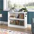Universal 2 Shelf Bookcase in Pure White - Engineered Wood
