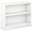 Universal 2 Shelf Bookcase in Pure White - Engineered Wood