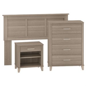bush furniture somerset headboard with chest and nightstand bedroom set