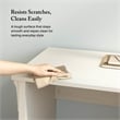 Salinas 60W L Shaped Desk with Storage in Antique White - Engineered Wood