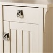 Salinas 60W L Desk w/ File Cabinet & Bookcase in Antique White - Engineered Wood