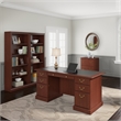 Bush Furniture Saratoga Executive Desk Office Suite in Harvest Cherry