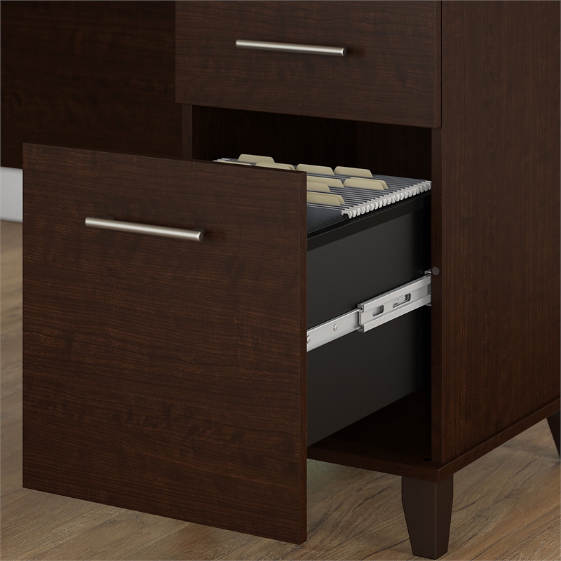 Somerset 60W L Shaped Desk with Hutch - Engineered Wood