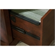 Yorktown L Desk with Hutch and File Cabinet in Antique Cherry - Engineered Wood