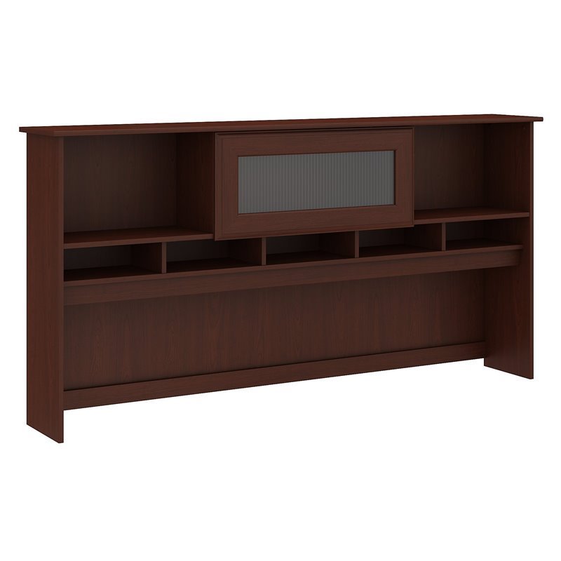 Bush Furniture Cabot Hutch For 72w Computer Desk In Harvest Cherry 72w Computer Desk In Harvest Cherry