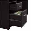 Cabot 60W 3 Position Sit to Stand L Desk & Hutch in Espresso Oak - Eng Wood