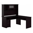 Cabot 60W L Shaped Computer Desk with Hutch in Espresso Oak - Engineered Wood